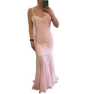 Jovani One Shoulder Gown Pink